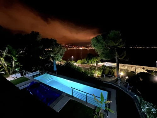 night vision pool and view Villa rent Monaco