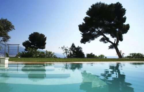 villa with an infinity pool