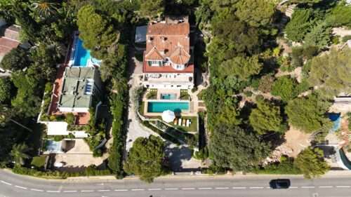 Monaco beach with swimming pool